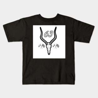 63 Impala Skull White Number Kids T-Shirt